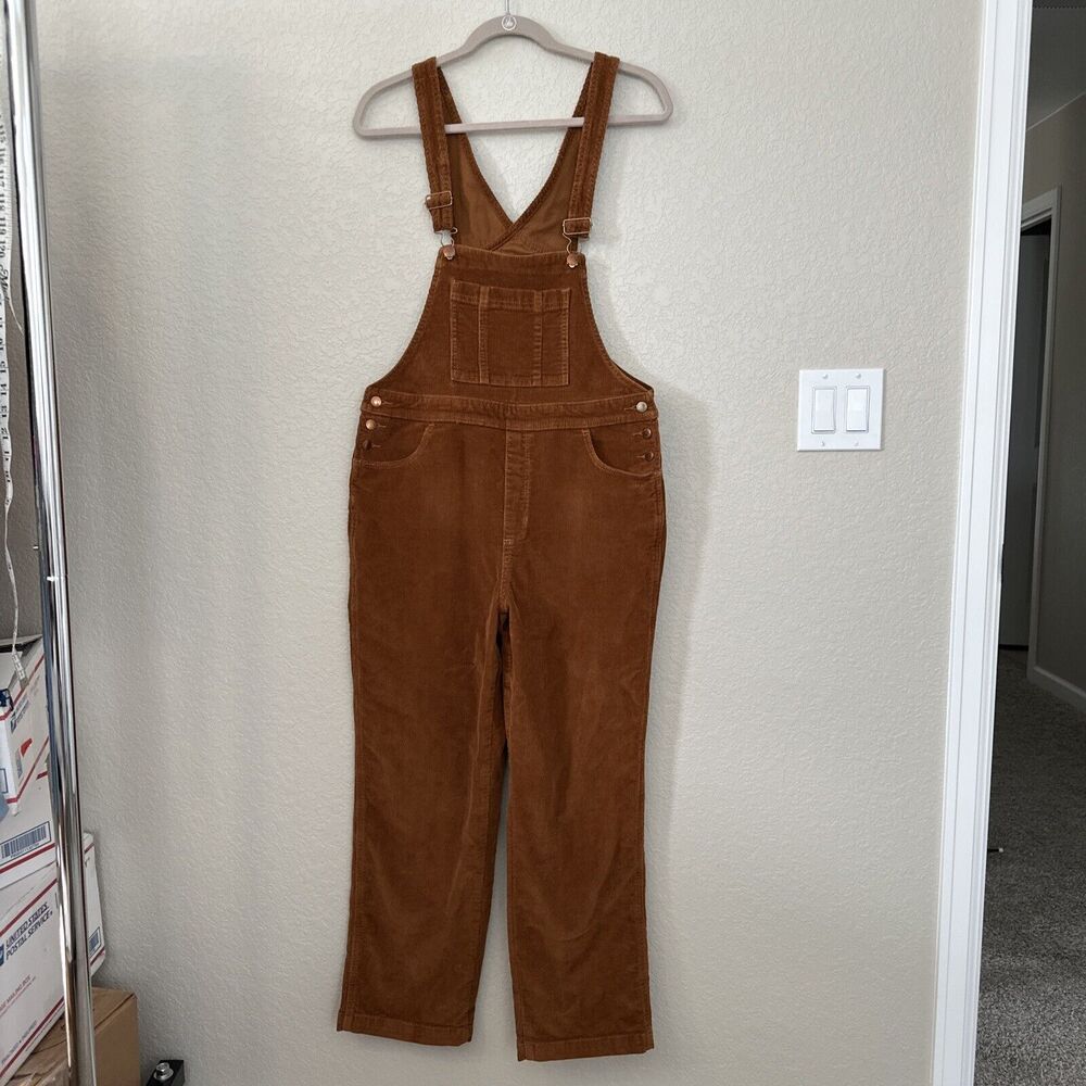 Women’s Universal Thread Rust Corduroy Bib Overalls Size 6/28 R